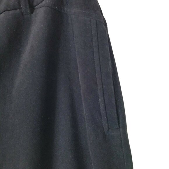 Talbots Petites Black Microsuede Pants High Rise Stretch Sz 8P Slightly Tapered - Picture 3 of 10